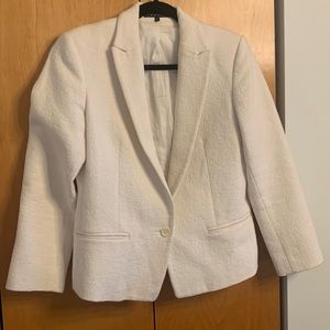 Theory Textured Cream Blazer. Size 8.